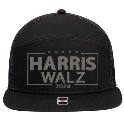 Harris Walz 2024 WeRe Not Going Back Kamala Harris Vp Walz 7 Panel Mesh Trucker Snapback Hat