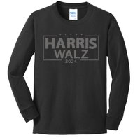 Harris Walz 2024 WeRe Not Going Back Kamala Harris Vp Walz Kids Long Sleeve Shirt