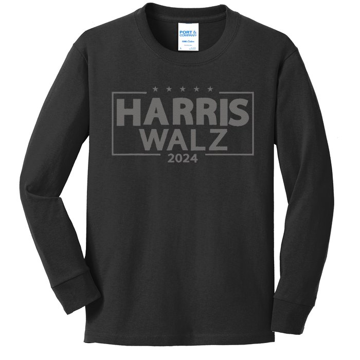 Harris Walz 2024 WeRe Not Going Back Kamala Harris Vp Walz Kids Long Sleeve Shirt