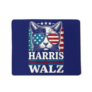 Harris Waltz 2024 Election Funny Cat Kamala Harris Tim Walz Mousepad