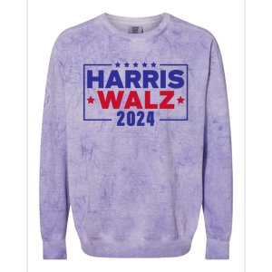 Harris Walz 2024 Colorblast Crewneck Sweatshirt