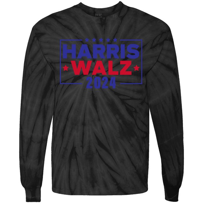 Harris Walz 2024 Tie-Dye Long Sleeve Shirt