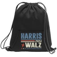 Harris Waltz 2024 Election Kamala Harris Tim Waltz 2024 Sweatshirt Cinch Pack Bag