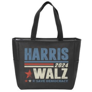 Harris Waltz 2024 Election Kamala Harris Tim Waltz 2024 Zip Tote Bag