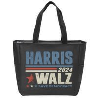 Harris Waltz 2024 Election Kamala Harris Tim Waltz 2024 Zip Tote Bag