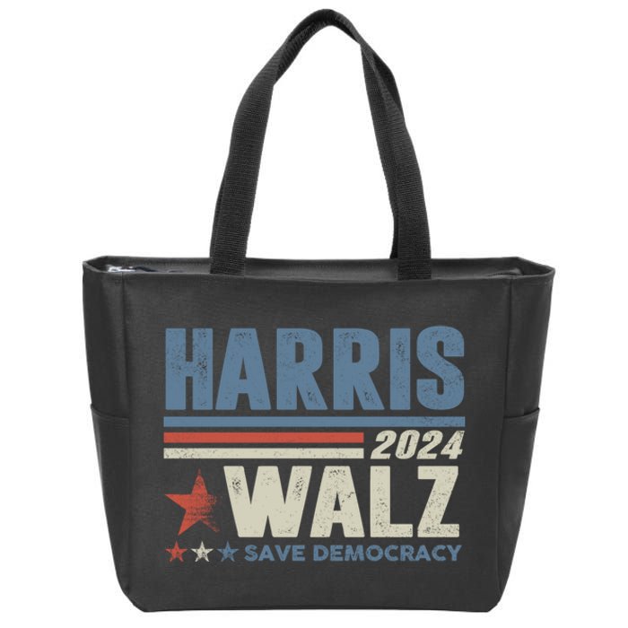 Harris Waltz 2024 Election Kamala Harris Tim Waltz 2024 Zip Tote Bag