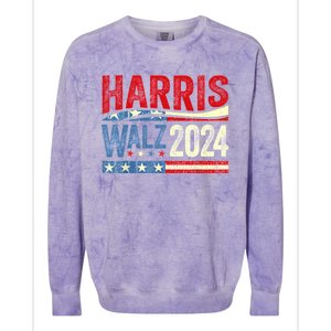 Harris Waltz 2024 Election Kamala Harris Tim Waltz 2024 Colorblast Crewneck Sweatshirt