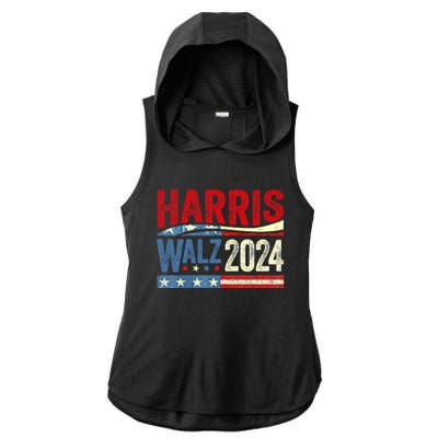 Harris Waltz 2024 Election Kamala Harris Tim Waltz 2024 Ladies PosiCharge Tri-Blend Wicking Draft Hoodie Tank