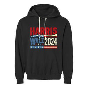 Harris Waltz 2024 Election Kamala Harris Tim Waltz 2024 Garment-Dyed Fleece Hoodie