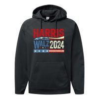 Harris Waltz 2024 Election Kamala Harris Tim Waltz 2024 Performance Fleece Hoodie