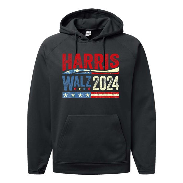 Harris Waltz 2024 Election Kamala Harris Tim Waltz 2024 Performance Fleece Hoodie