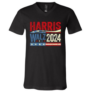 Harris Waltz 2024 Election Kamala Harris Tim Waltz 2024 V-Neck T-Shirt