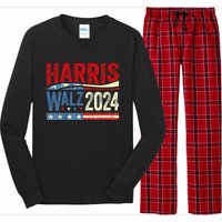 Harris Waltz 2024 Election Kamala Harris Tim Waltz 2024 Long Sleeve Pajama Set