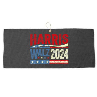 Harris Waltz 2024 Election Kamala Harris Tim Waltz 2024 Large Microfiber Waffle Golf Towel