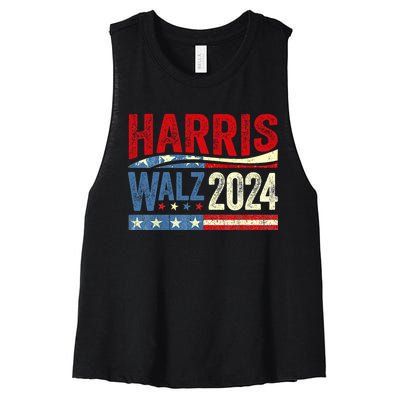 Harris Waltz 2024 Election Kamala Harris Tim Waltz 2024 Women's Racerback Cropped Tank