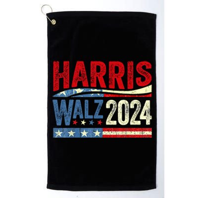 Harris Waltz 2024 Election Kamala Harris Tim Waltz 2024 Platinum Collection Golf Towel