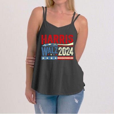 Harris Waltz 2024 Election Kamala Harris Tim Waltz 2024 Women's Strappy Tank