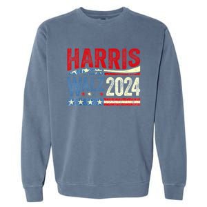 Harris Waltz 2024 Election Kamala Harris Tim Waltz 2024 Garment-Dyed Sweatshirt