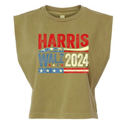 Harris Waltz 2024 Election Kamala Harris Tim Waltz 2024 Garment-Dyed Women's Muscle Tee