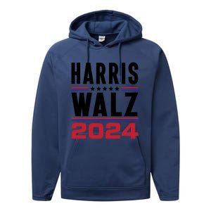 Harris Walz 2024 Performance Fleece Hoodie