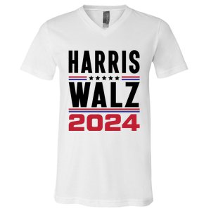 Harris Walz 2024 V-Neck T-Shirt