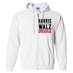 Harris Walz 2024 Full Zip Hoodie