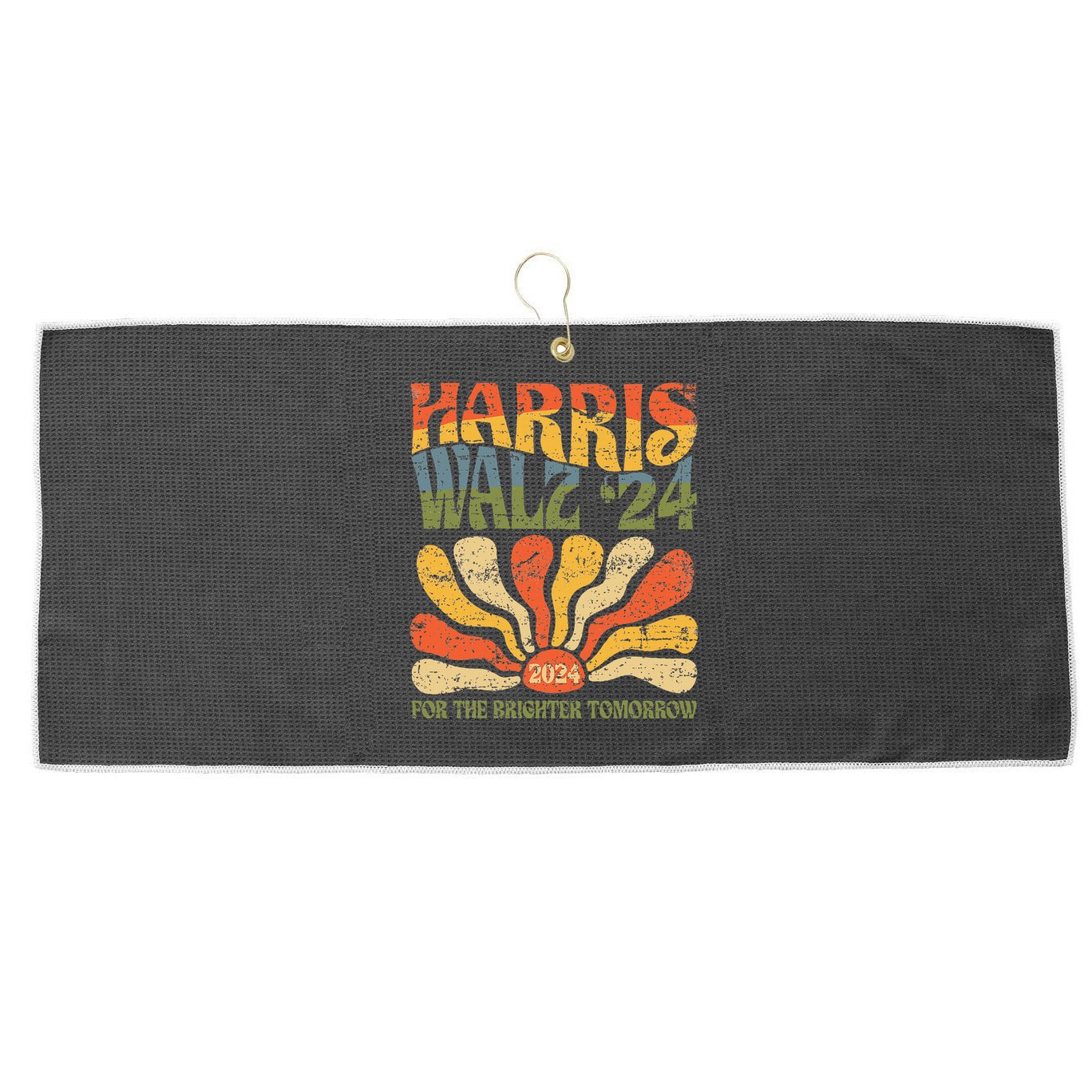 Harris Walz 2024 For President Patriotic Kamala Waltz 2024 Large Microfiber Waffle Golf Towel