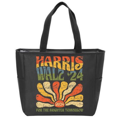 Harris Walz 2024 For President Patriotic Kamala Waltz 2024 Zip Tote Bag