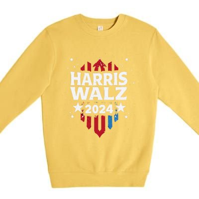 Harris Walz 2024 Kamala Harris Tom Walz Premium Crewneck Sweatshirt