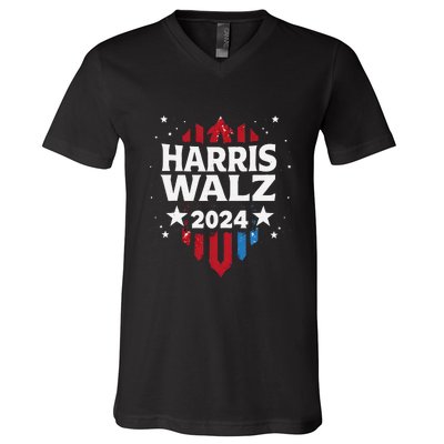 Harris Walz 2024 Kamala Harris Tom Walz V-Neck T-Shirt