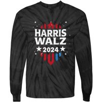 Harris Walz 2024 Kamala Harris Tom Walz Tie-Dye Long Sleeve Shirt