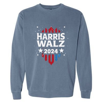 Harris Walz 2024 Kamala Harris Tom Walz Garment-Dyed Sweatshirt