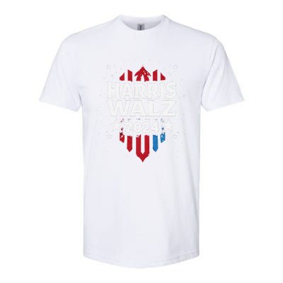 Harris Walz 2024 Kamala Harris Tom Walz Softstyle CVC T-Shirt