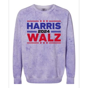 Harris Walz 2024 Colorblast Crewneck Sweatshirt