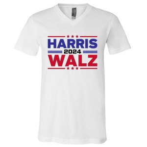 Harris Walz 2024 V-Neck T-Shirt