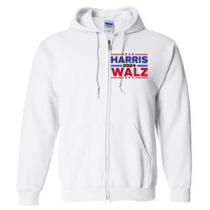 Harris Walz 2024 Full Zip Hoodie