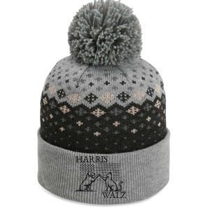 Harris Walz 2024 President American Flag Kamala Harris Waltz The Baniff Cuffed Pom Beanie