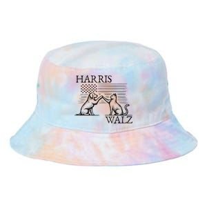 Harris Walz 2024 President American Flag Kamala Harris Waltz Tie Dye Newport Bucket Hat