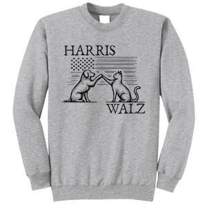 Harris Walz 2024 President American Flag Kamala Harris Waltz Tall Sweatshirt