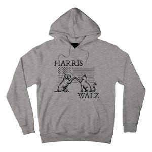 Harris Walz 2024 President American Flag Kamala Harris Waltz Tall Hoodie