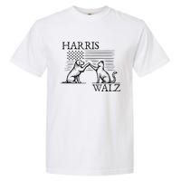 Harris Walz 2024 President American Flag Kamala Harris Waltz Garment-Dyed Heavyweight T-Shirt