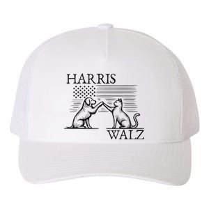 Harris Walz 2024 President American Flag Kamala Harris Waltz Yupoong Adult 5-Panel Trucker Hat