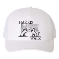 Harris Walz 2024 President American Flag Kamala Harris Waltz Yupoong Adult 5-Panel Trucker Hat