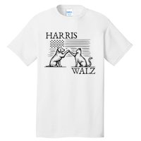 Harris Walz 2024 President American Flag Kamala Harris Waltz Tall T-Shirt