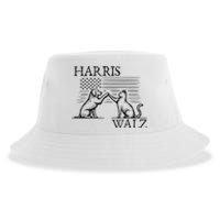 Harris Walz 2024 President American Flag Kamala Harris Waltz Sustainable Bucket Hat