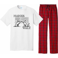 Harris Walz 2024 President American Flag Kamala Harris Waltz Pajama Set