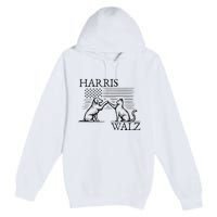 Harris Walz 2024 President American Flag Kamala Harris Waltz Premium Pullover Hoodie