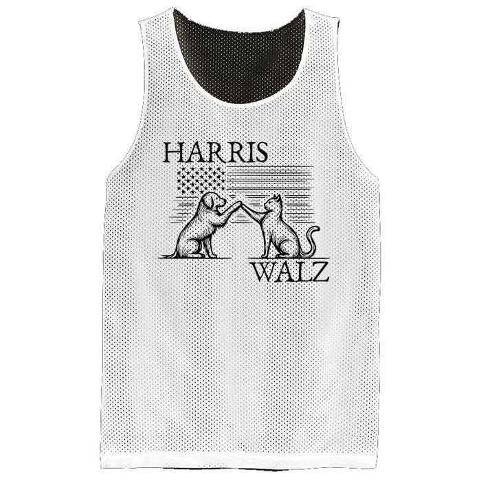 Harris Walz 2024 President American Flag Kamala Harris Waltz Mesh Reversible Basketball Jersey Tank