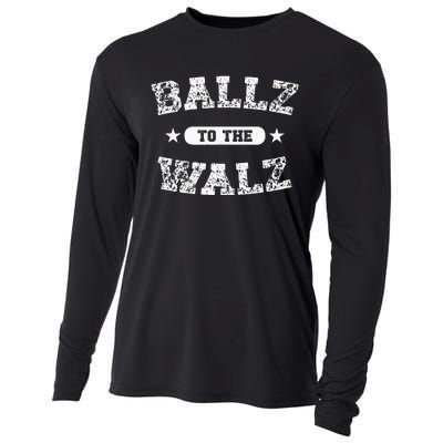 Harris Walz 2024 Ballz To The Walz Tim Walz Kamala Harris Cooling Performance Long Sleeve Crew