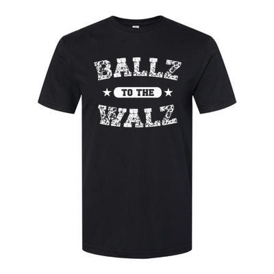 Harris Walz 2024 Ballz To The Walz Tim Walz Kamala Harris Softstyle CVC T-Shirt